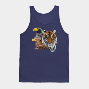 Bengal tiger and eagles Tank Top